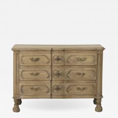 18th Century Belgian Louis XVI Period Arbalette Shaped Bleached Oak Commode - 786044