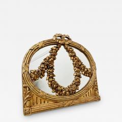 18th Century Carved Gilt Wood Floral Swags Mirror - 3044754