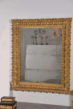 18th Century Carved Giltwood Italian Mirror with Original Glass - 3524187