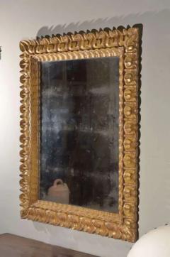 18th Century Carved Giltwood Italian Mirror with Original Glass - 3524190