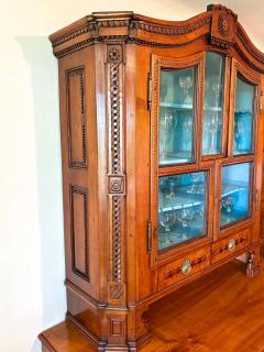 18th Century Cherrywood Vitrine Buffet Commode Inlayed Carved AT ca 1790 - 4791065