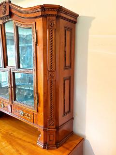 18th Century Cherrywood Vitrine Buffet Commode Inlayed Carved AT ca 1790 - 4791066