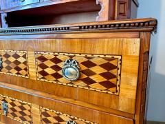 18th Century Cherrywood Vitrine Buffet Commode Inlayed Carved AT ca 1790 - 4791070
