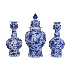 18th Century Dutch Delft Three Piece Garniture - 4804572