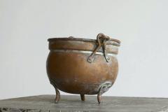 18th Century Eared Pot in Patinated Copper - 4468085