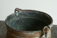 18th Century Eared Pot in Patinated Copper - 4468240