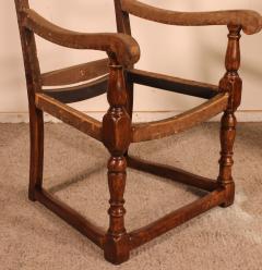 18th Century English Armchair In Oak - 3127005