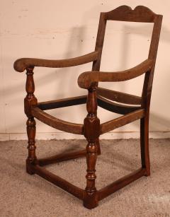 18th Century English Armchair In Oak - 3127012