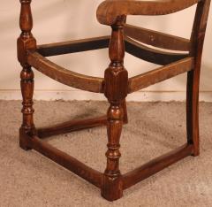 18th Century English Armchair In Oak - 3127013