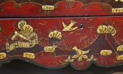 18th Century English Chinese Export Lacquer Gilt Chinoiserie Cassone - 3501110