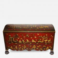 18th Century English Chinese Export Lacquer Gilt Chinoiserie Cassone - 3514613