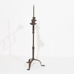 18th Century English Hand Forged Iron Candleholder - 4113877