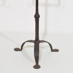 18th Century English Hand Forged Iron Candleholder - 4113986