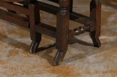 18th Century English Oak Gateleg Drop Leaf Table with Turned Legs and Drake Feet - 3415579