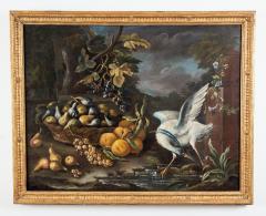 18th Century Flemish Still Life of Fruit and Blue Heron - 2302906