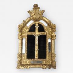 18th Century French Baroque Crucifix Cushion Mirror - 2053914