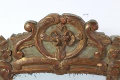 18th Century French Baroque Paint Parcel Gilt Mirror Frame With Mercury Plate - 2180347