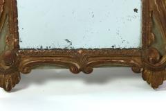 18th Century French Baroque Paint Parcel Gilt Mirror Frame With Mercury Plate - 2180353