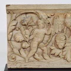 18th Century French Carved Oak Panel Depicting Two Angels And An Eagle - 4121487