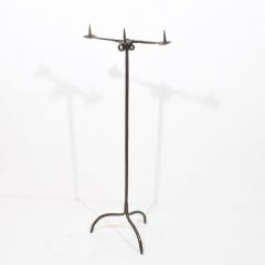 18th Century French Hand Forged Iron Candleholder - 4114293
