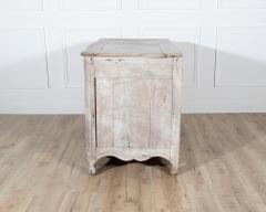 18th Century French Louis XV Bleached Oak Curved Commode with Parquet Top - 4364578