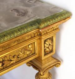 18th Century French Louis XVI Giltwood Console Table with Inset Onyx Top - 3507719