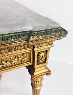 18th Century French Louis XVI Giltwood Console Table with Inset Onyx Top - 4571884