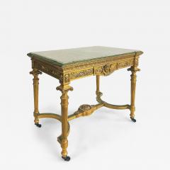 18th Century French Louis XVI Giltwood Console Table with Inset Onyx Top - 4574228