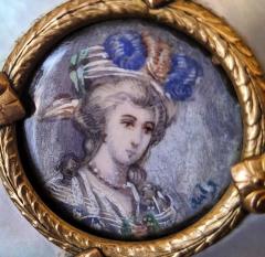 18th Century French Louis XVI Ring Box with Miniature Portrait of Lady - 4749139