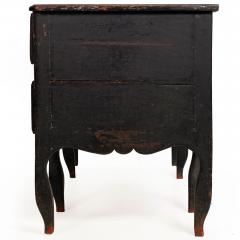 18th Century French Provincial Black Painted Mazarin Pedestal Desk - 4501651
