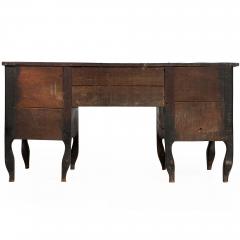 18th Century French Provincial Black Painted Mazarin Pedestal Desk - 4501652