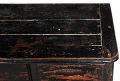 18th Century French Provincial Black Painted Mazarin Pedestal Desk - 4501655