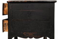 18th Century French Provincial Black Painted Mazarin Pedestal Desk - 4501658