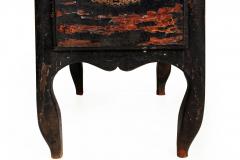 18th Century French Provincial Black Painted Mazarin Pedestal Desk - 4501659