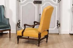 18th Century French Transition Period Walnut Armchair with Scrolling Arms - 3564659