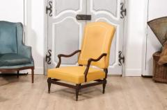 18th Century French Transition Period Walnut Armchair with Scrolling Arms - 3564669