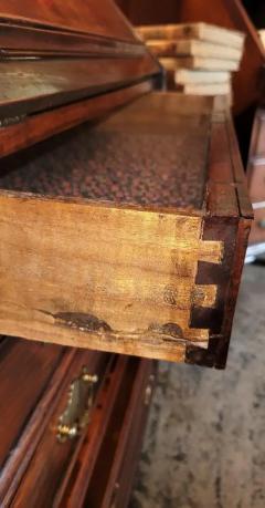 18th Century George II Miniature Campaign Bureau Chest on Later Chest Stand - 4153933