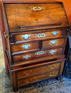 18th Century George II Miniature Campaign Bureau Chest on Later Chest Stand - 4153951