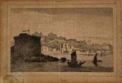 18th Century German Print Showing Colonial Scene Bahia  - 3706483