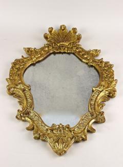 18th Century Gilt Baroque Mirror With Old Mirror Plate Handcarved IT ca 1790 - 3782481