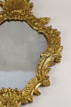 18th Century Gilt Baroque Mirror With Old Mirror Plate Handcarved IT ca 1790 - 3782482