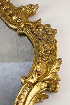 18th Century Gilt Baroque Mirror With Old Mirror Plate Handcarved IT ca 1790 - 3782487