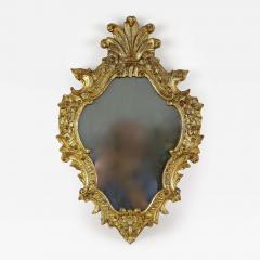 18th Century Gilt Baroque Mirror With Old Mirror Plate Handcarved IT ca 1790 - 3783512