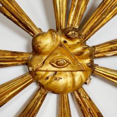 18th Century Giltwood All Seeing Eye of God Devotional Sunburst - 4124067
