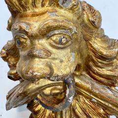 18th Century Giltwood Lion Head Decorative Element - 3892295