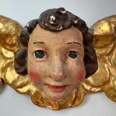 18th Century Giltwood and Polychrome Painted Putti Cherub - 4099805