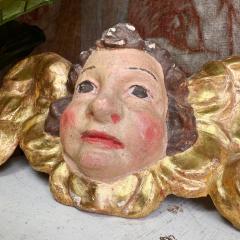 18th Century Giltwood and Polychrome Painted Putti Cherub - 4099807