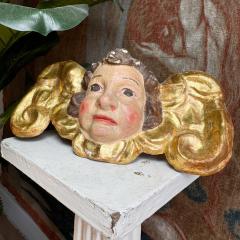 18th Century Giltwood and Polychrome Painted Putti Cherub - 4099808