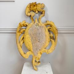 18th Century Giltwood and Polychrome Painted Shield ECCE NUNCDIES SALUTIS - 4099795