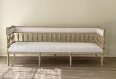 18th Century Gustavian intricately Wood Carved Neoclassical Banquette - 4779941